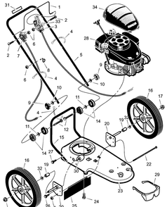 Part Location Diagram of MU1601001 Briggs and Stratton Shroud, Engine